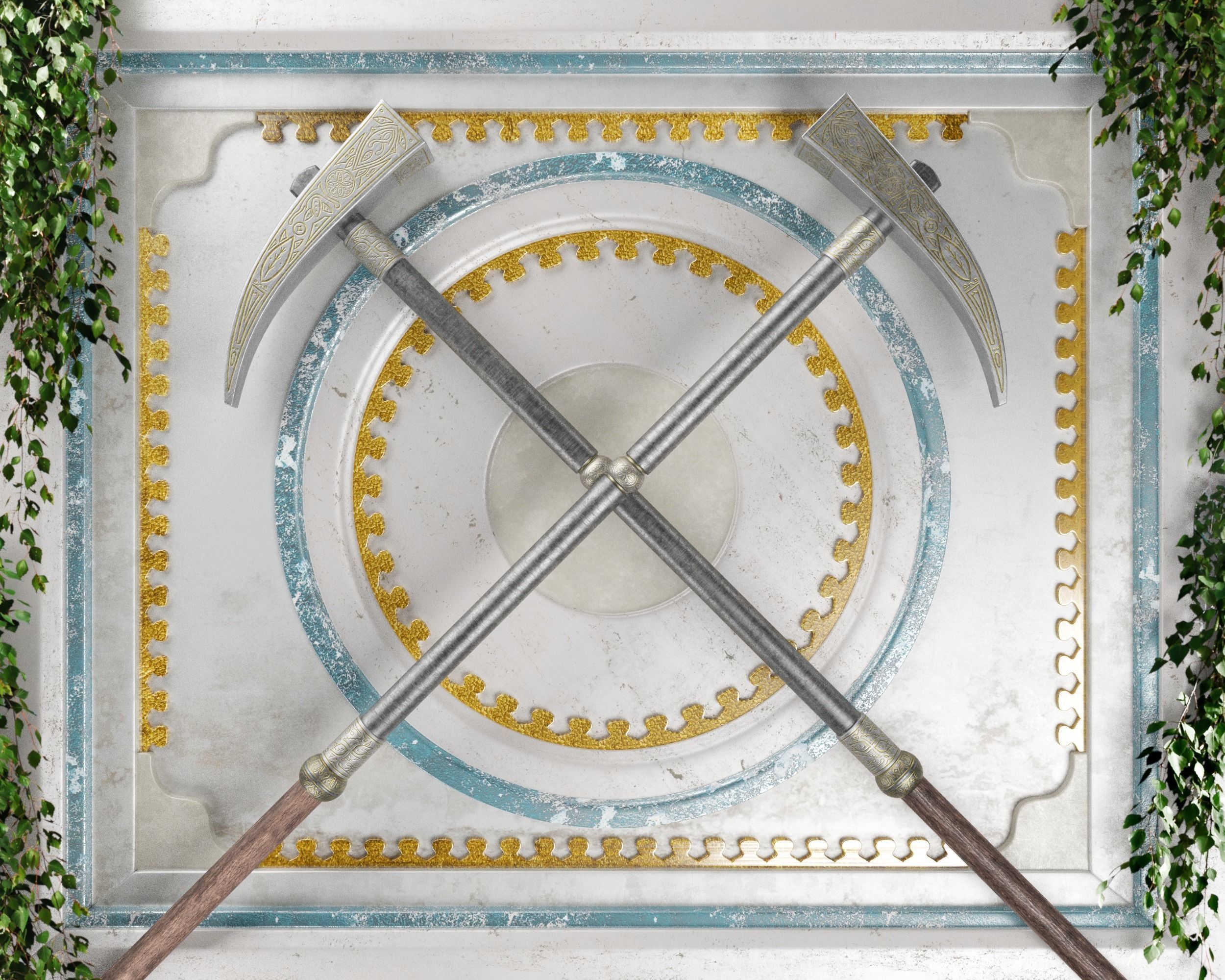 Ancient Indo Persian Zaghnal Low-poly 3D model_18