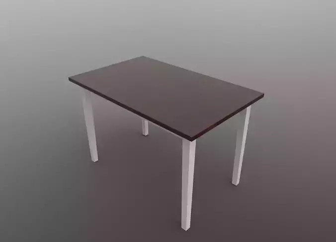 Finished wood dining table UE4 READY