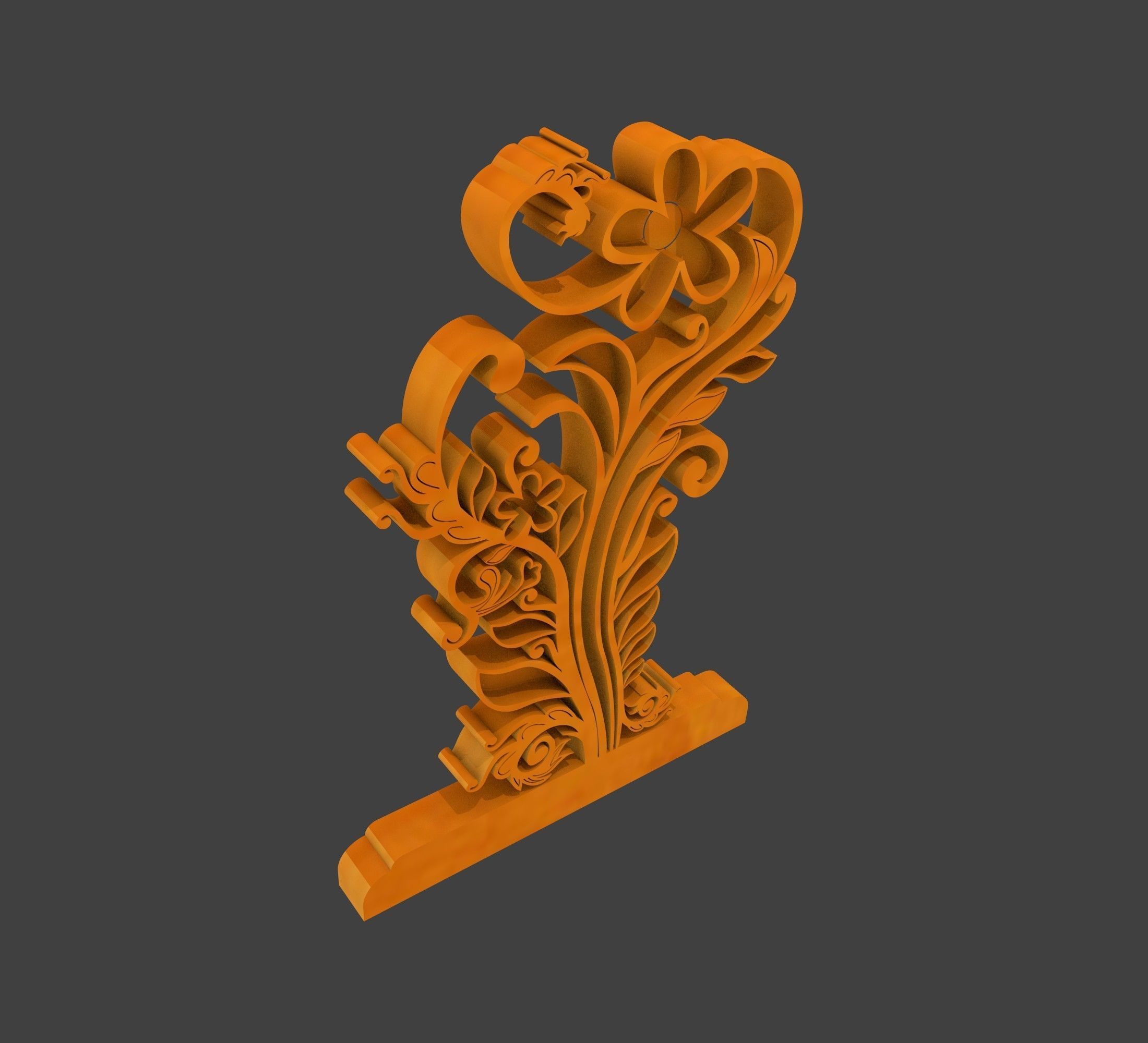 3D Rendering of Gapura Ornament Free low-poly 3D model_5