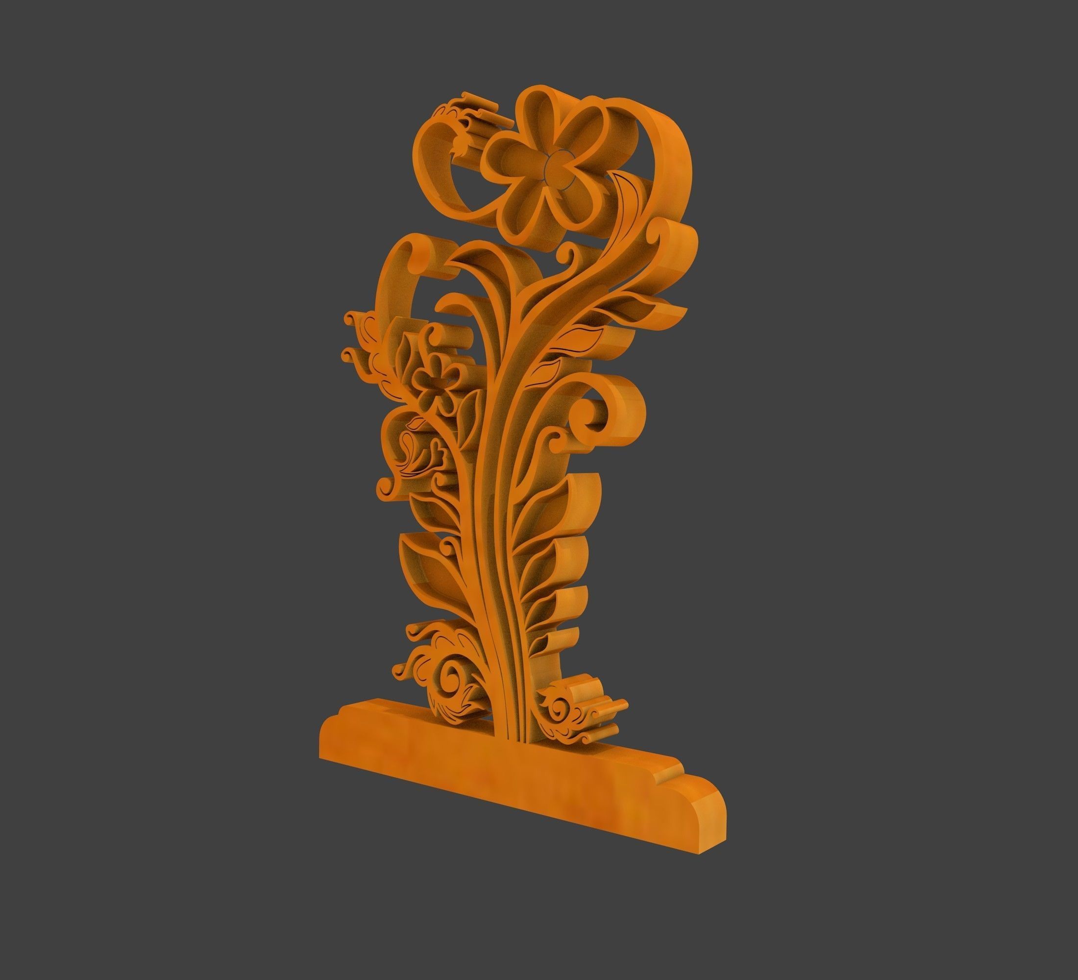 3D Rendering of Gapura Ornament Free low-poly 3D model_2