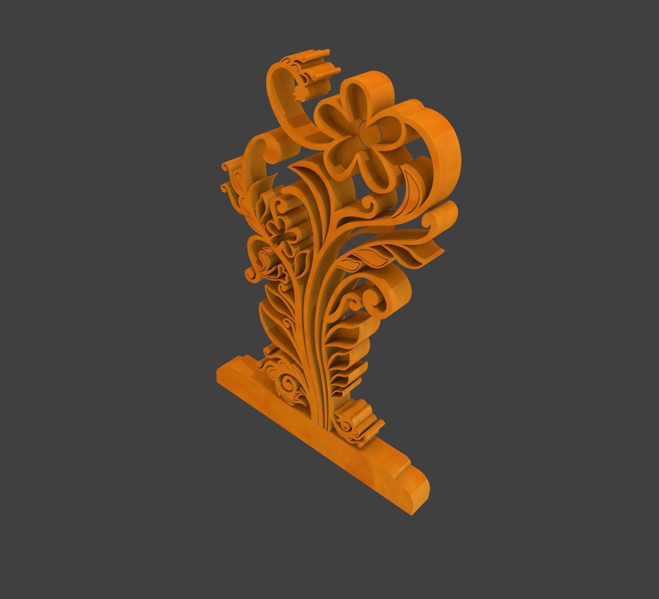 3D Rendering of Gapura Ornament Free low-poly 3D model_3