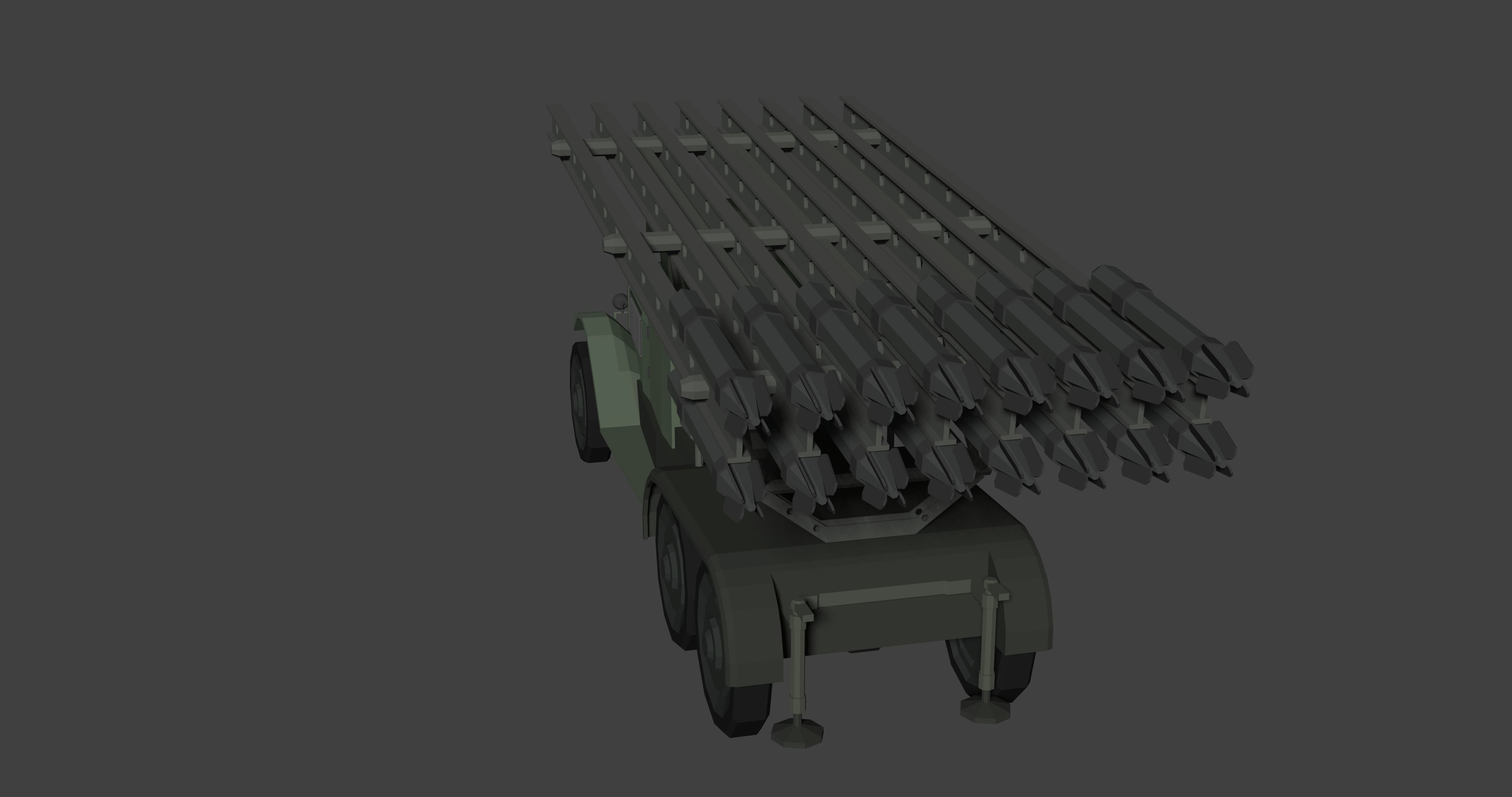 Katusha  USSR - LowPoly isometric Low-poly 3D model_3