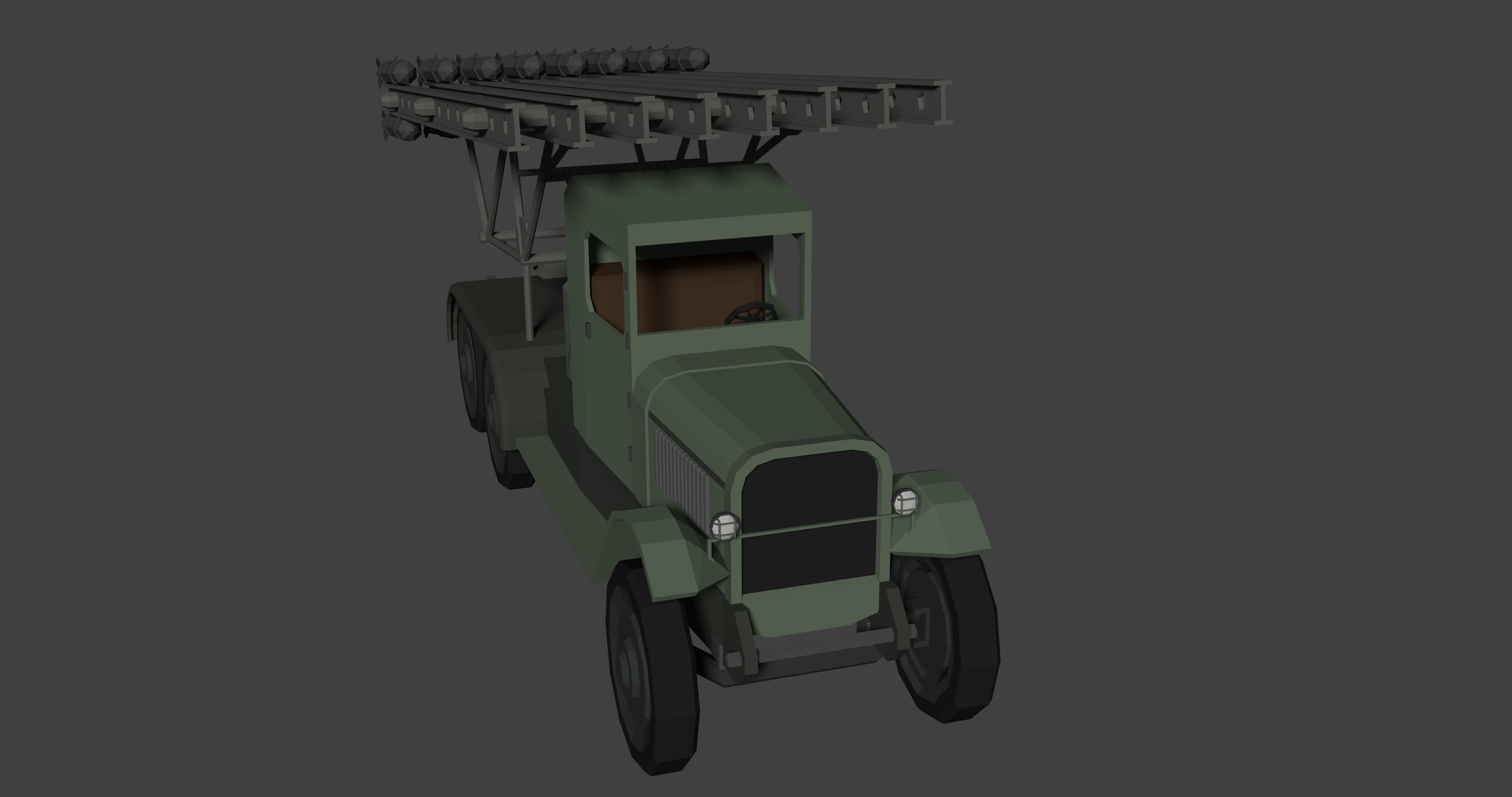 Katusha  USSR - LowPoly isometric Low-poly 3D model_7