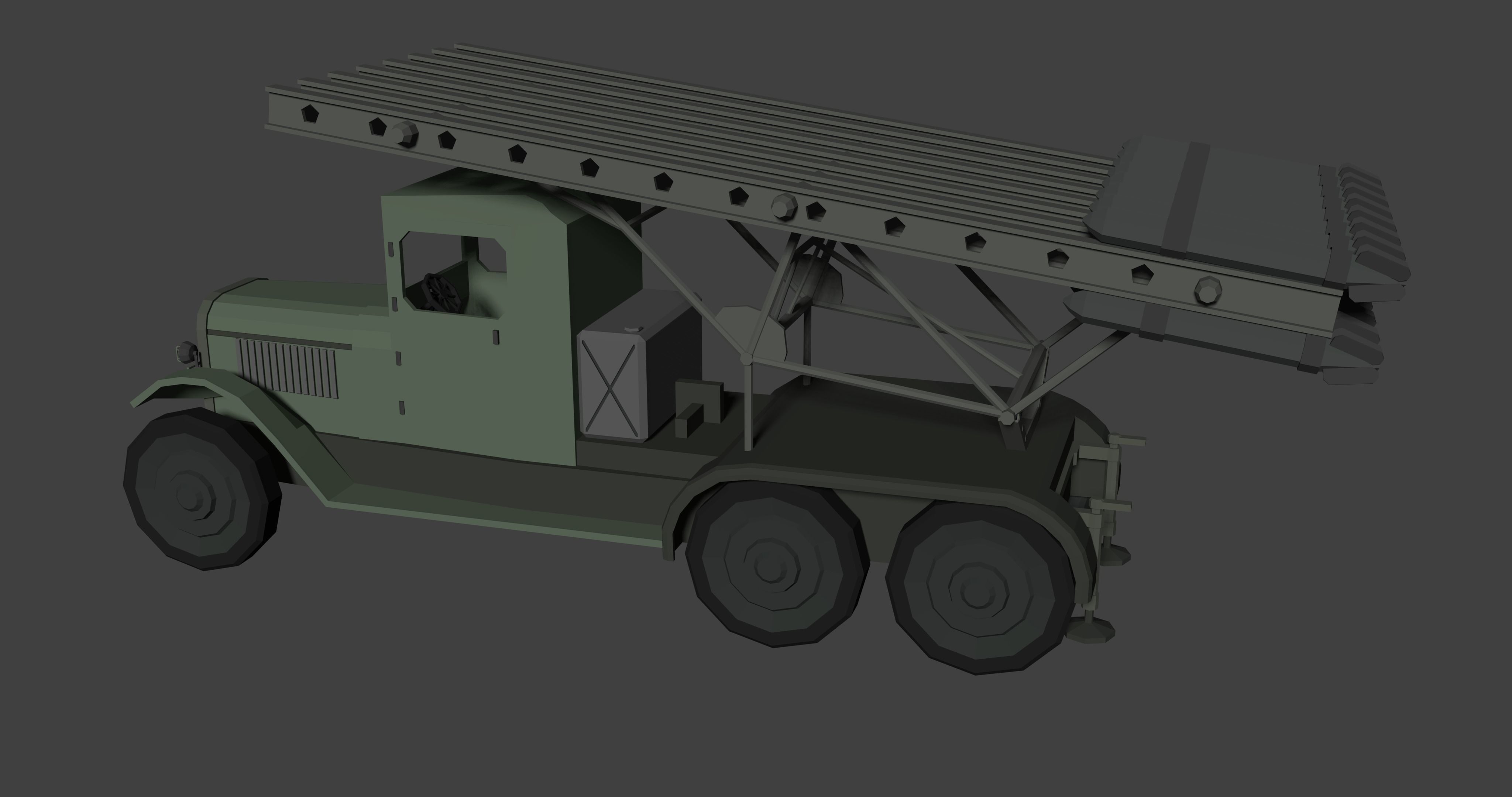 Katusha  USSR - LowPoly isometric Low-poly 3D model_1