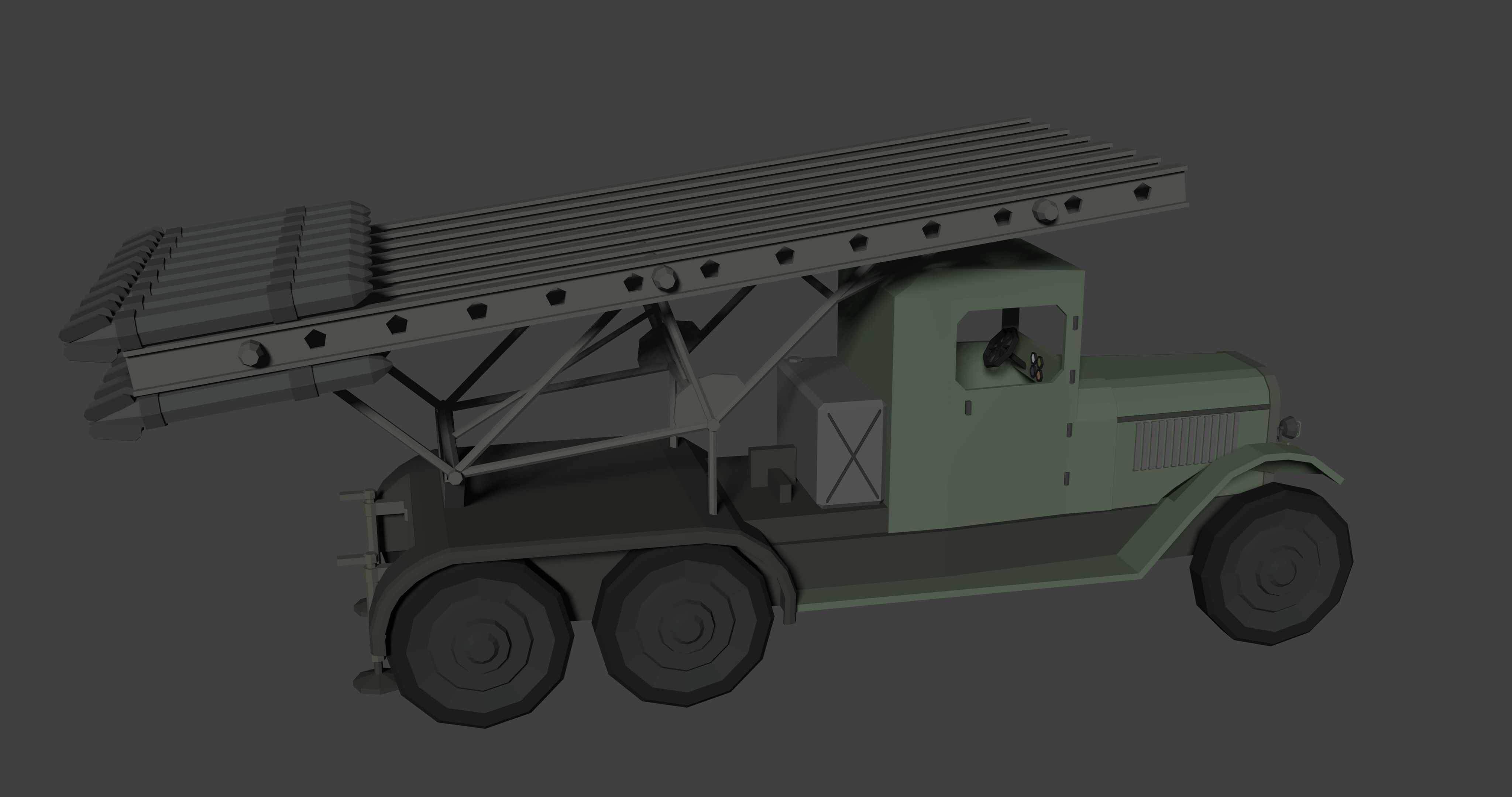 Katusha  USSR - LowPoly isometric Low-poly 3D model_5