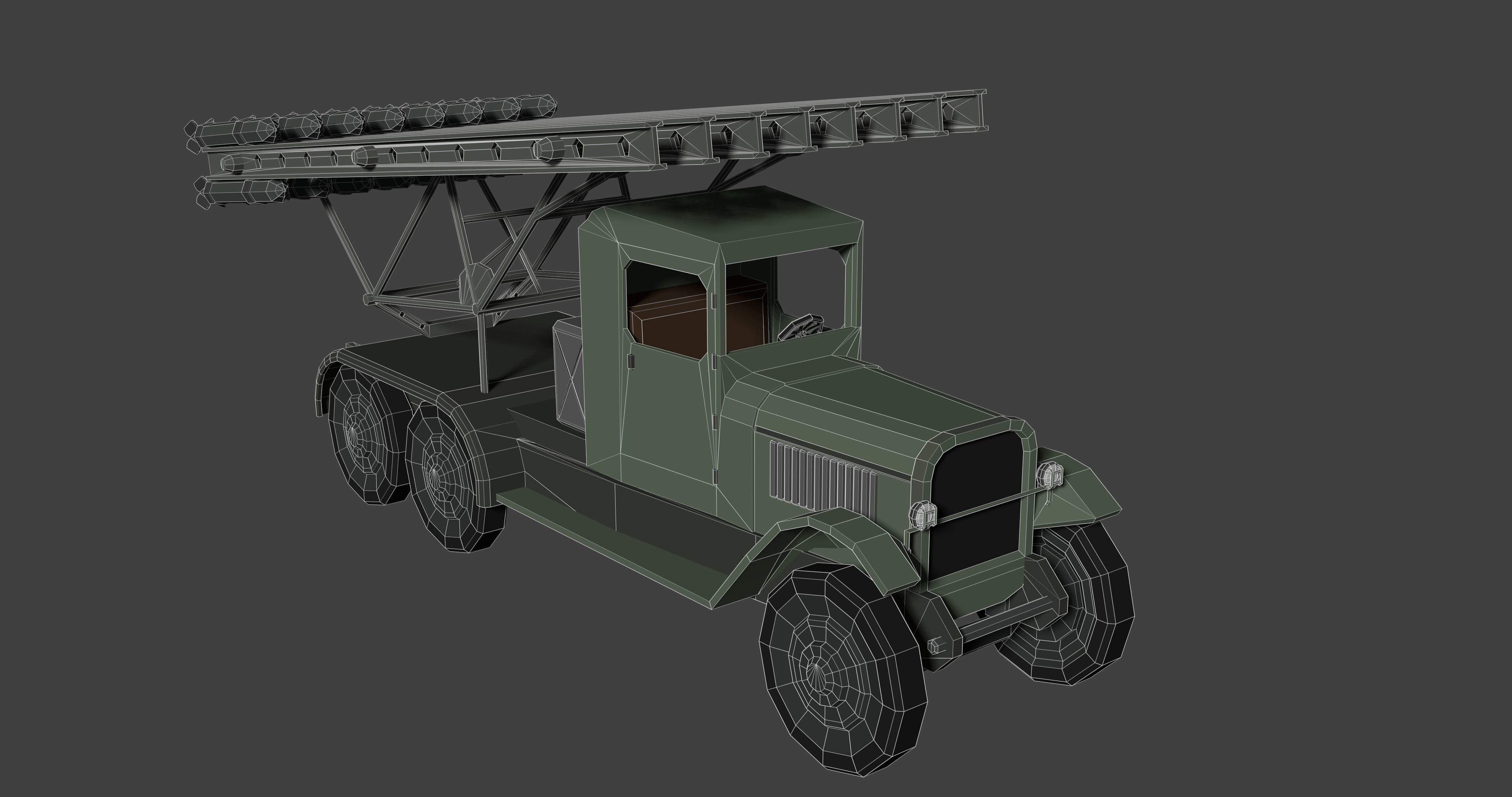 Katusha  USSR - LowPoly isometric Low-poly 3D model_2