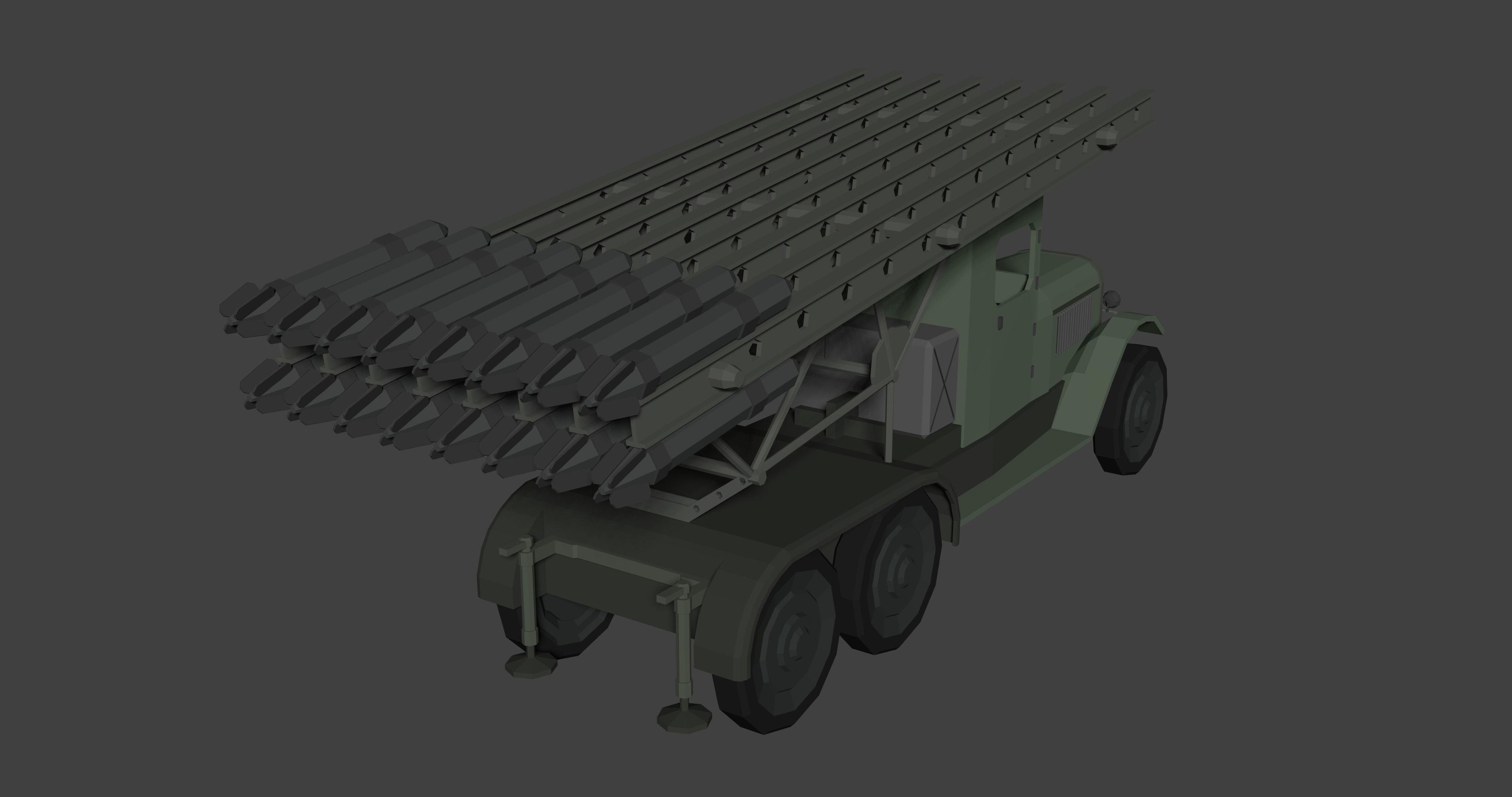 Katusha  USSR - LowPoly isometric Low-poly 3D model_4