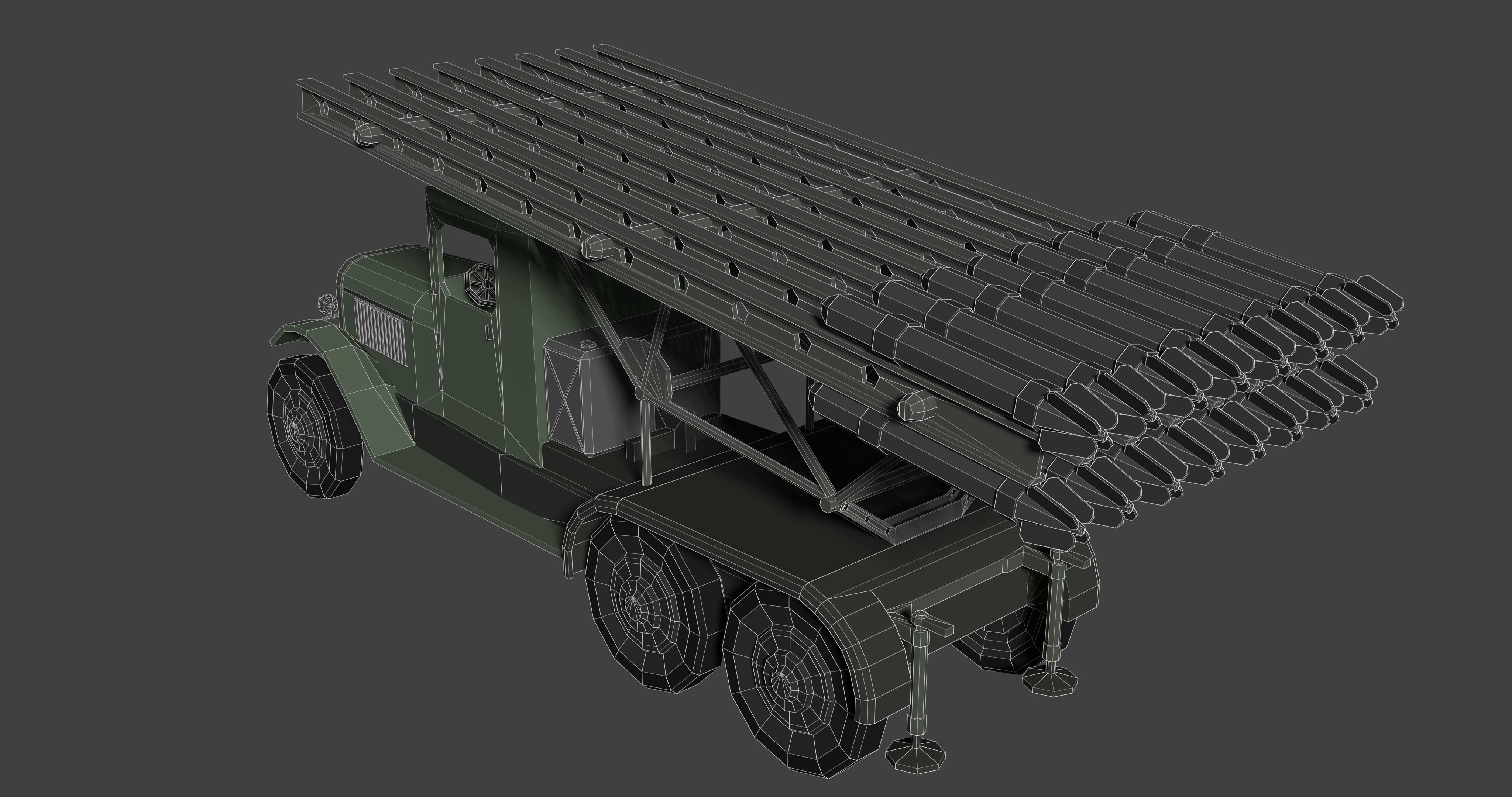 Katusha  USSR - LowPoly isometric Low-poly 3D model_8