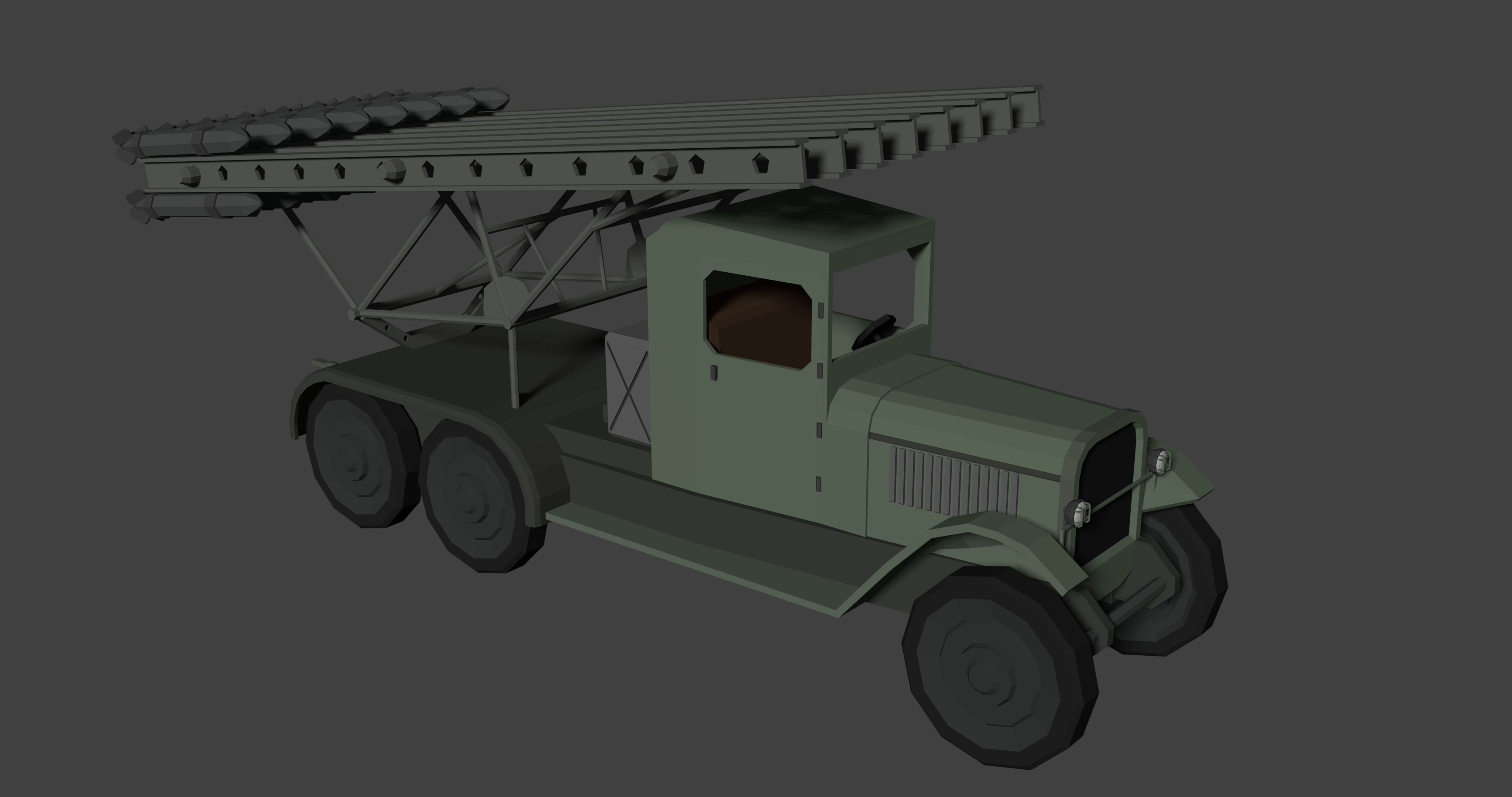 Katusha  USSR - LowPoly isometric Low-poly 3D model_6