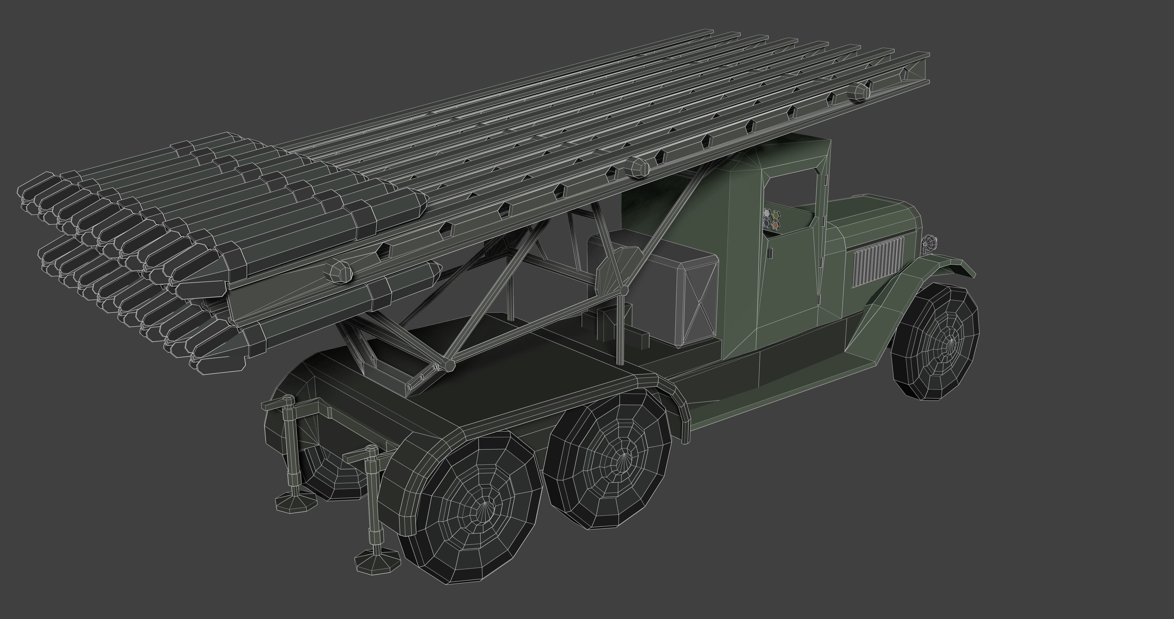 Katusha  USSR - LowPoly isometric Low-poly 3D model_10