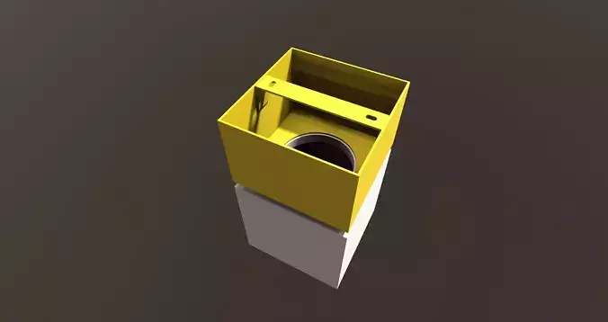 Square LED Light Fixture Free 3D model