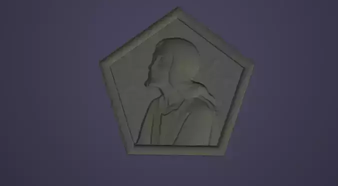 Jesus Christ  in a pentagon  3D model for CNC and 3D  3D print model