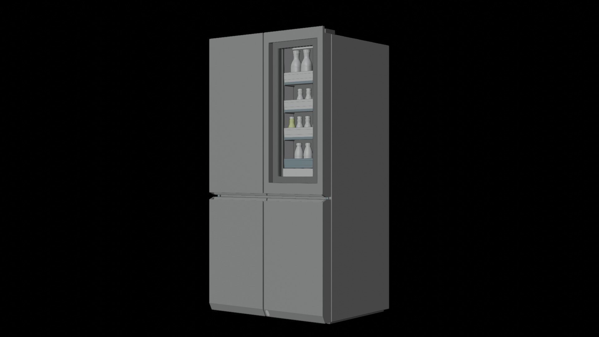 SIGNATURE LG LSR100RU Refrigerator 3D model for Blender 3D model_19