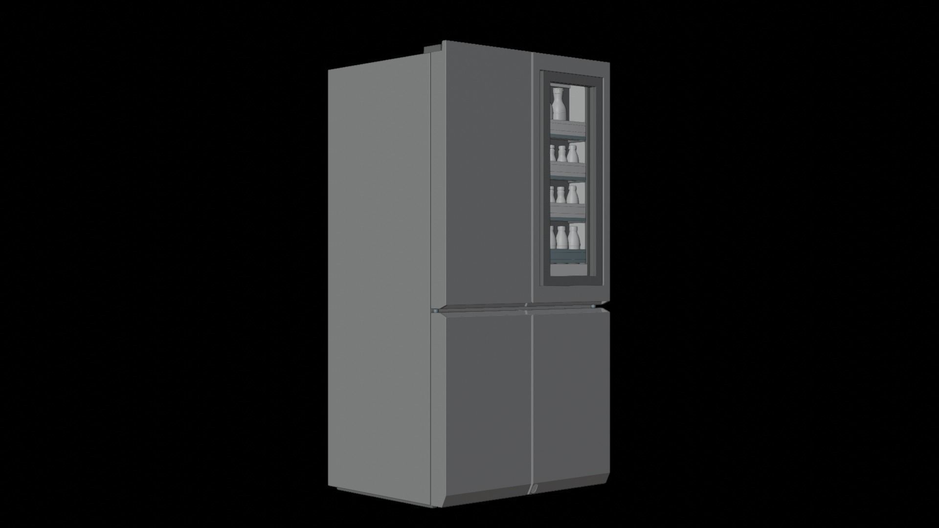 SIGNATURE LG LSR100RU Refrigerator 3D model for Blender 3D model_17