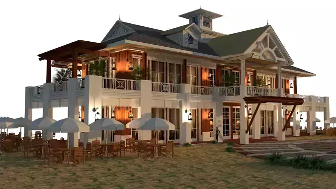 Architecture - Beach Club House - Bahamian Style