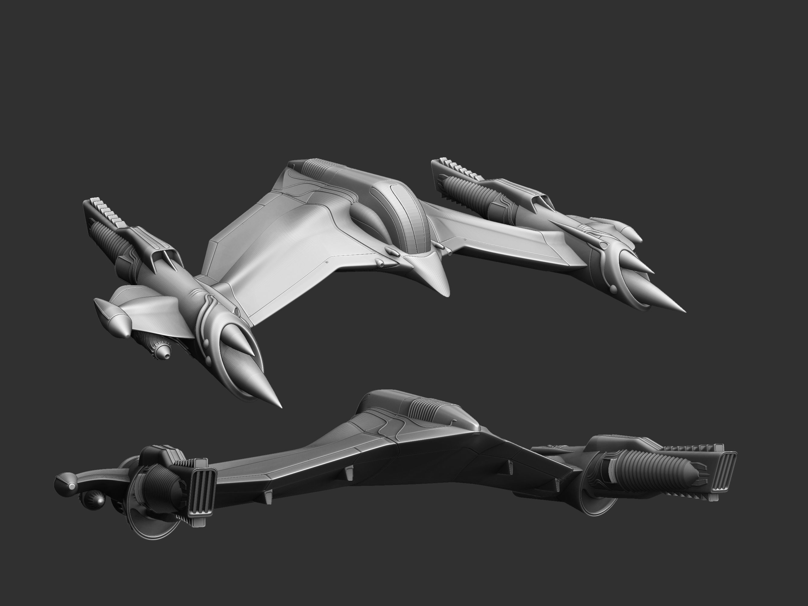 Spaceship 3D print model_3