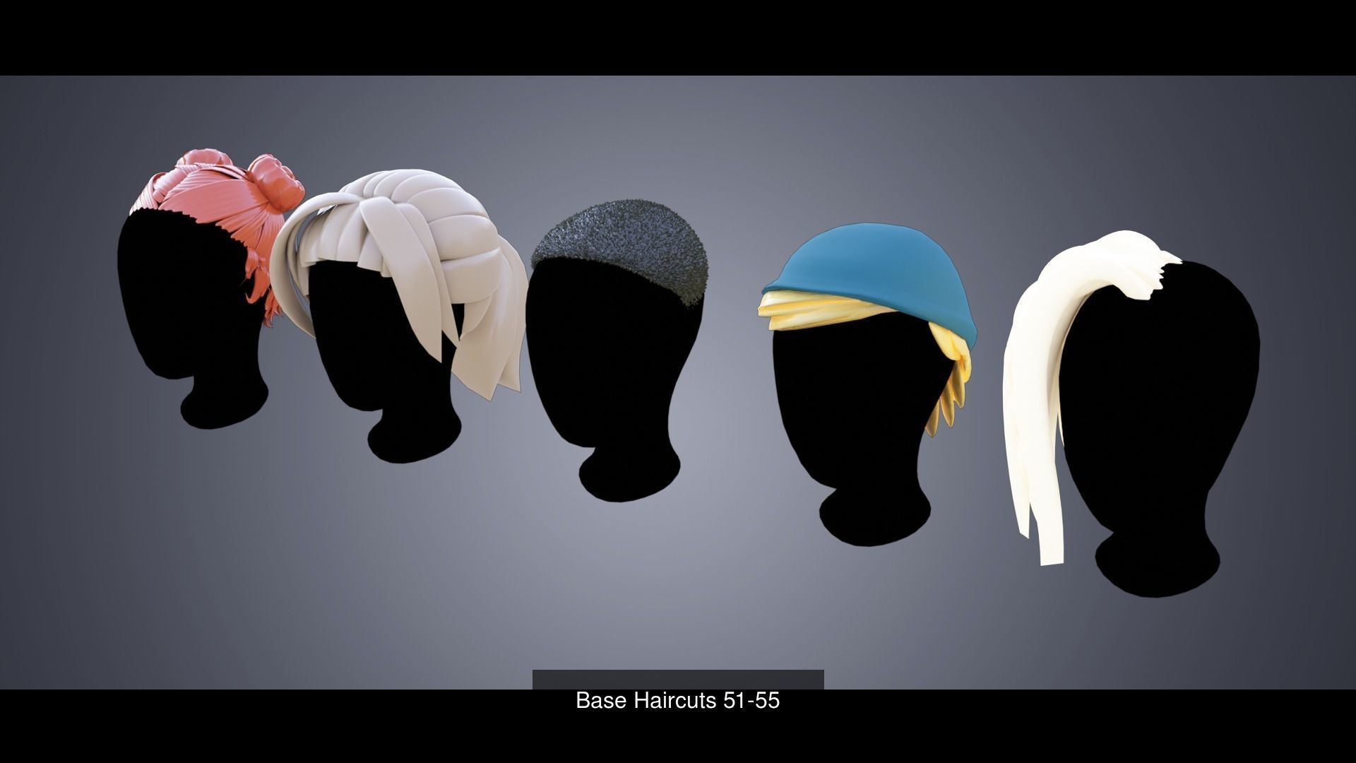 150 Base Stylized Haircuts 3D Model Collection_31