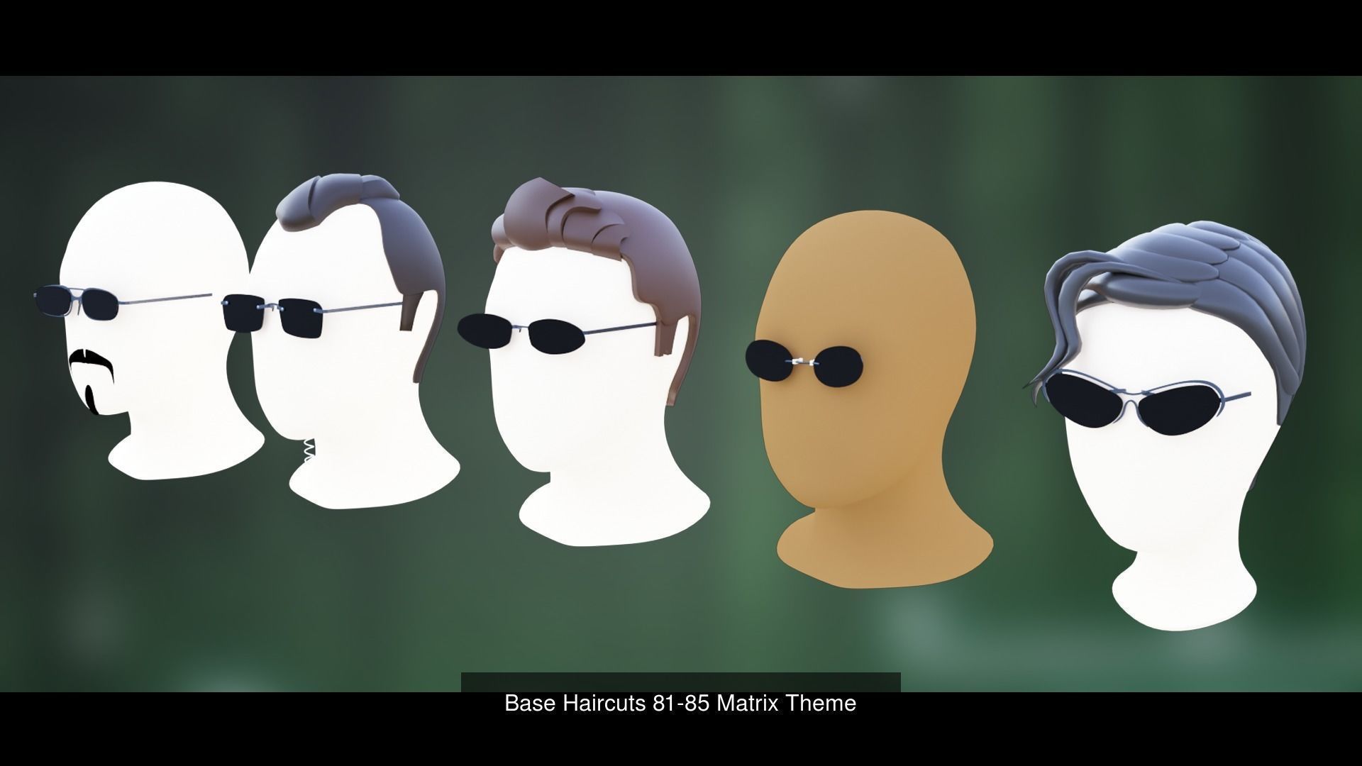 150 Base Stylized Haircuts 3D Model Collection_25