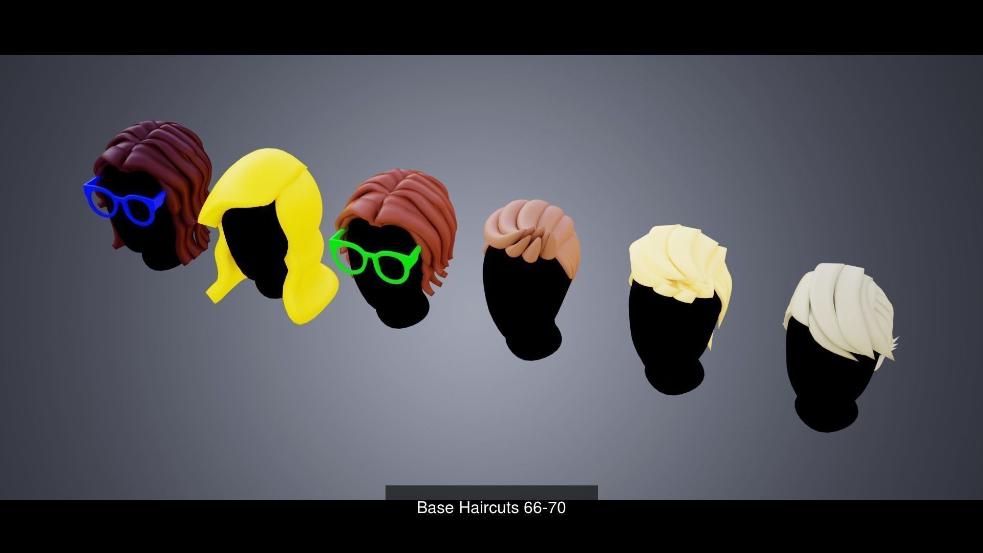 150 Base Stylized Haircuts 3D Model Collection_30