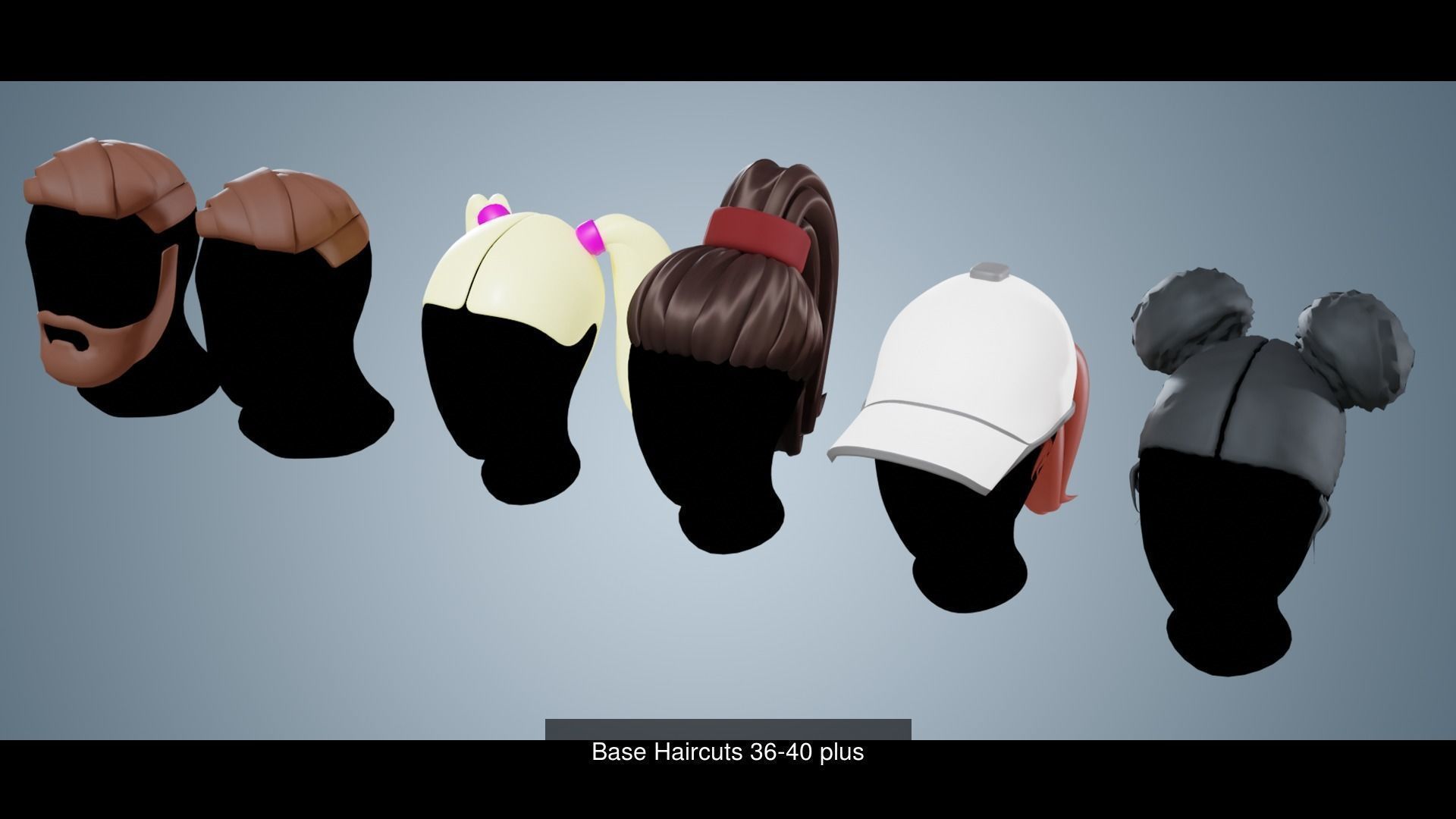 150 Base Stylized Haircuts 3D Model Collection_32
