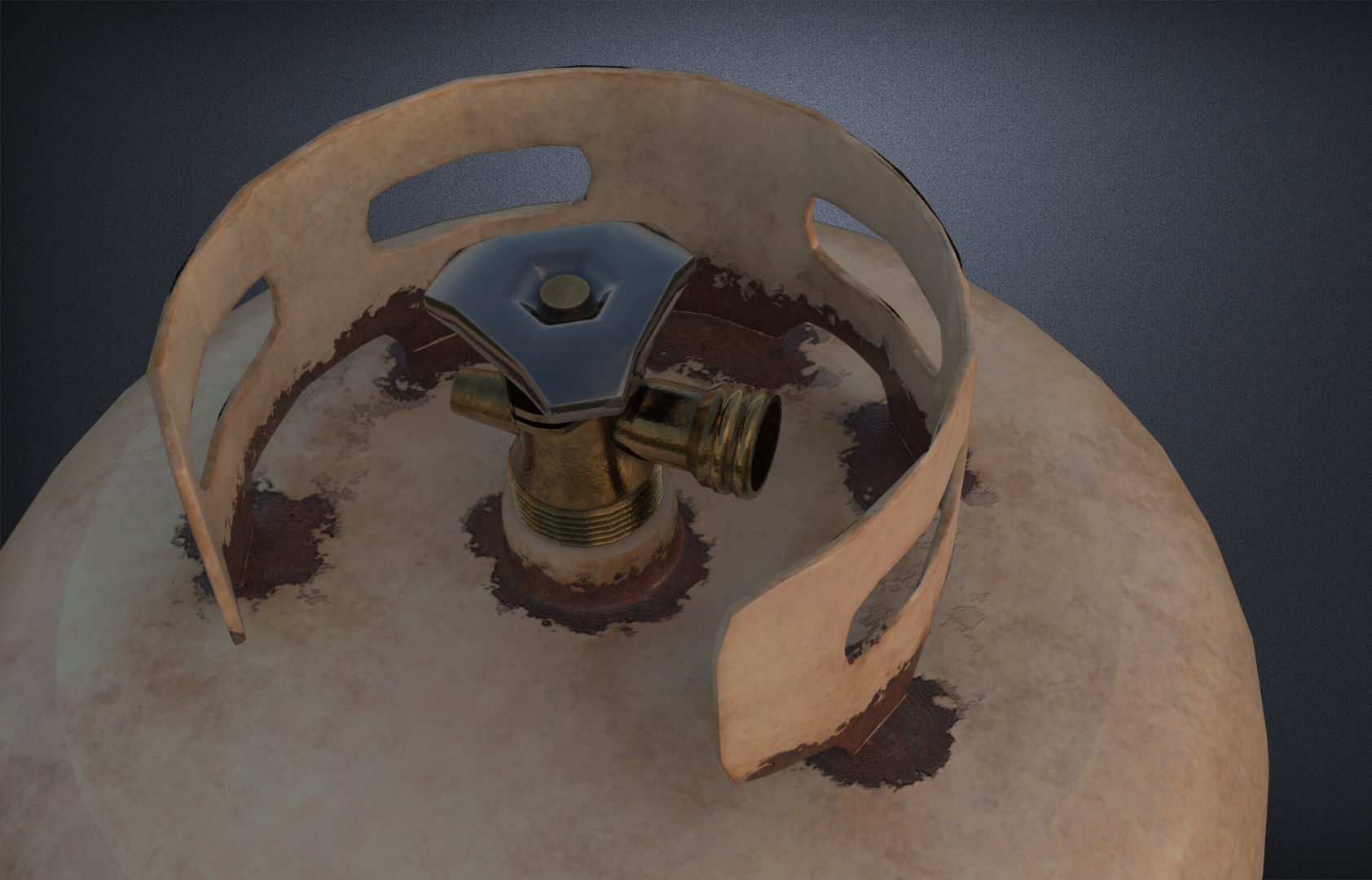 Propane Tank Low-poly 3D model_2