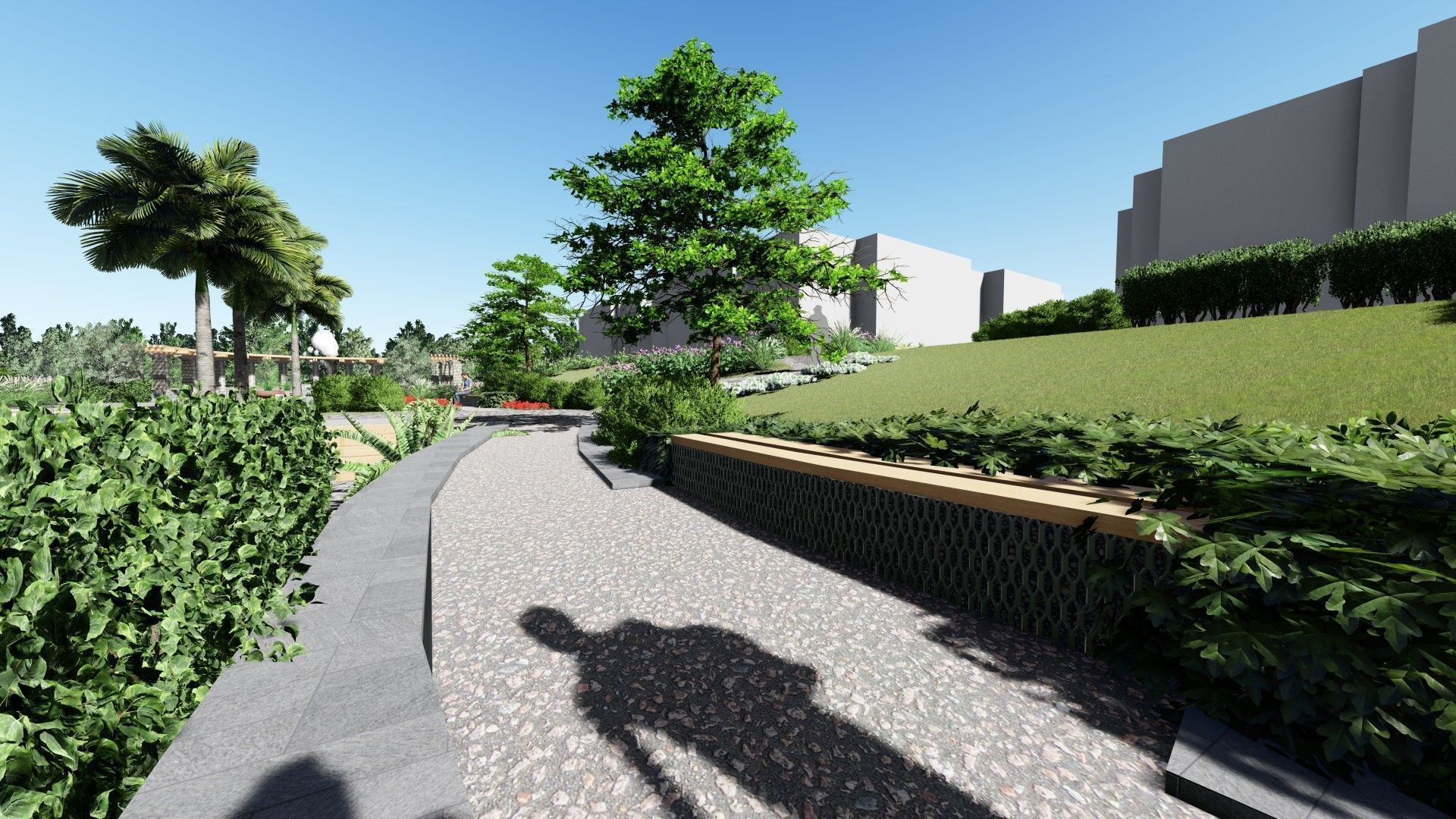 Revit Park Design 3D model animated CGTrader