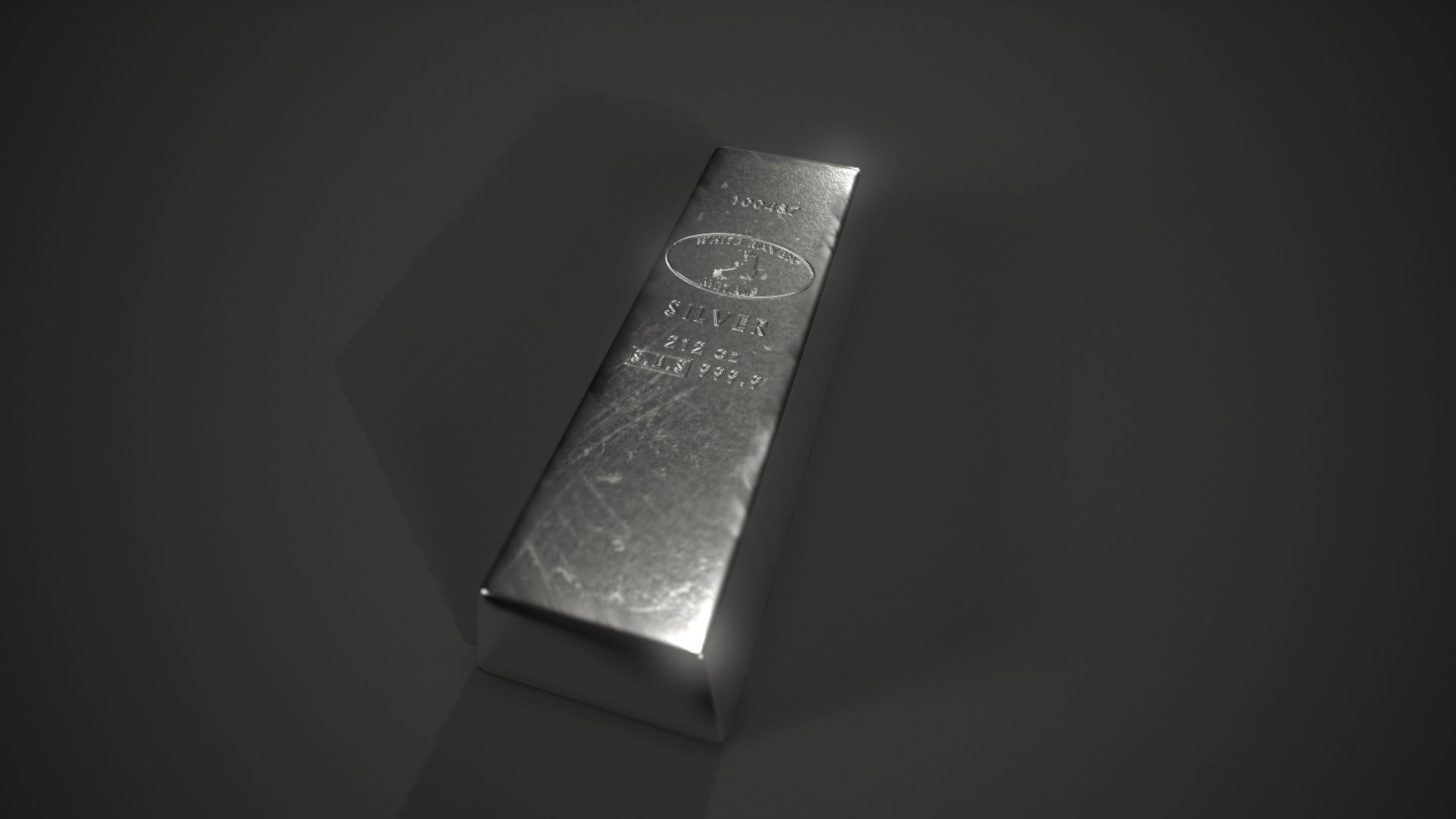 Precious Metal Bullion Set Low-poly 3D model_6