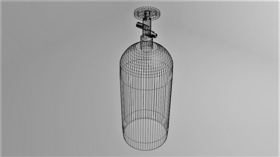 Gas Tank Cylinder 10 Pound 3D model_5