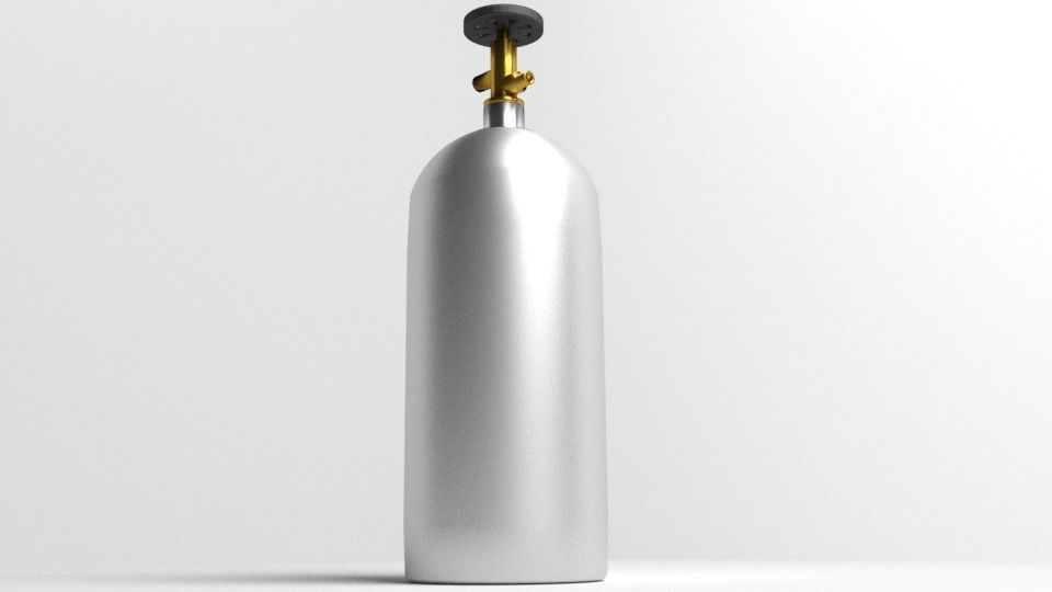 Gas Tank Cylinder 10 Pound 3D model_3