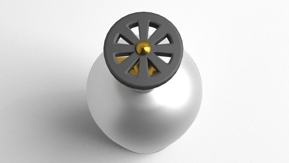 Gas Tank Cylinder 10 Pound 3D model_2