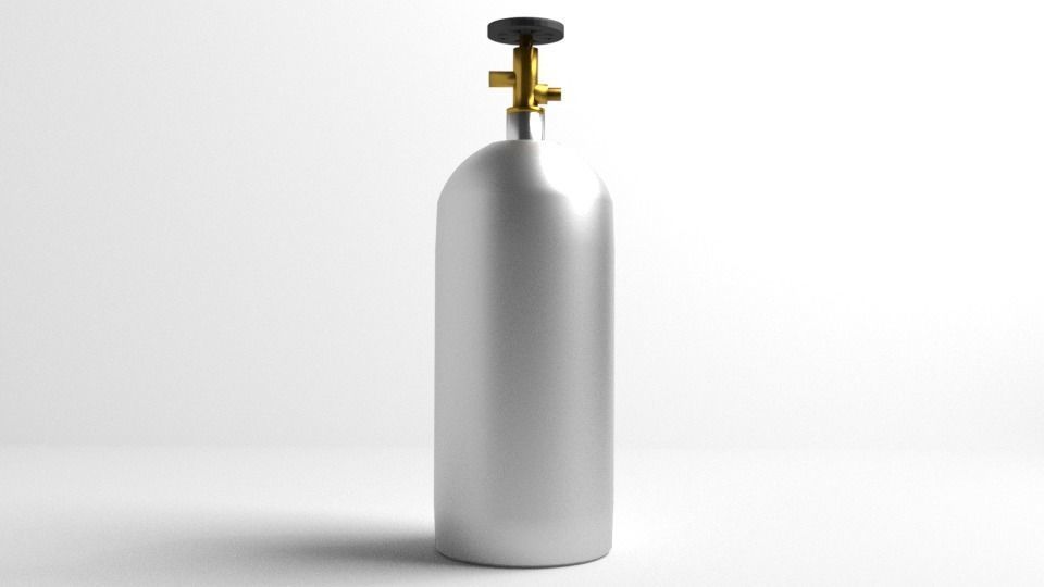 Gas Tank Cylinder 10 Pound 3D model_1