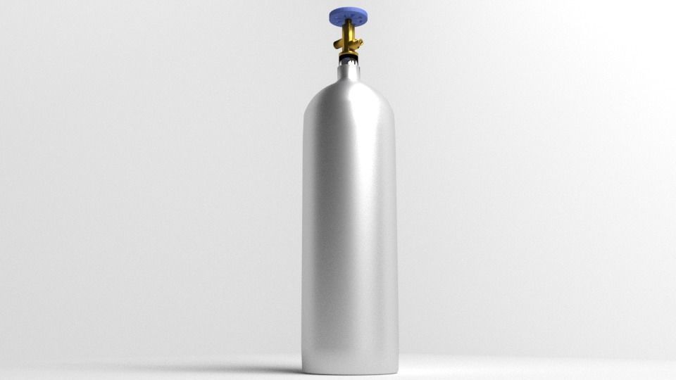 Gas Tank Cylinder 15 Pound 3D model_3