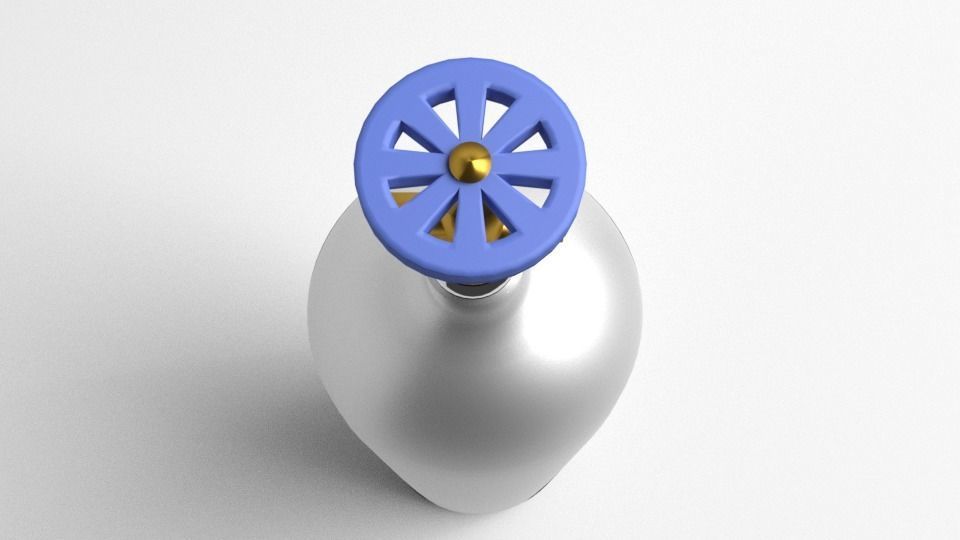 Gas Tank Cylinder 15 Pound 3D model_2