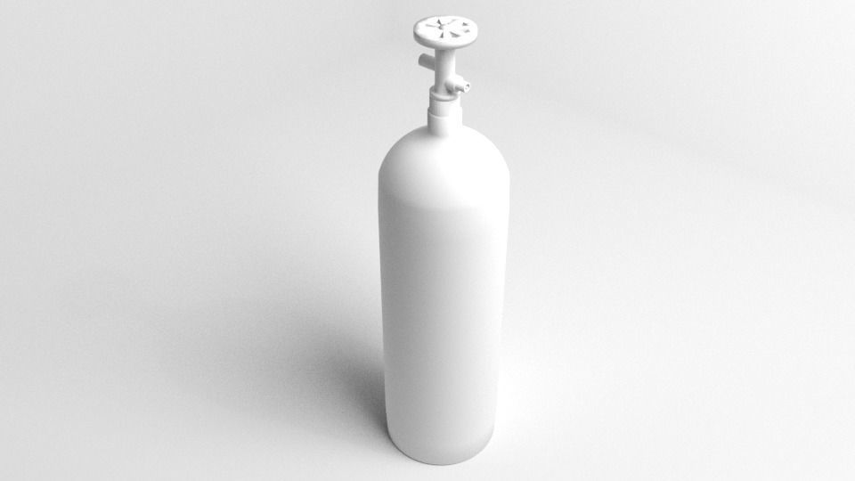 Gas Tank Cylinder 15 Pound 3D model_4