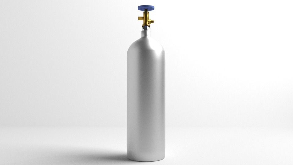 Gas Tank Cylinder 15 Pound 3D model_1