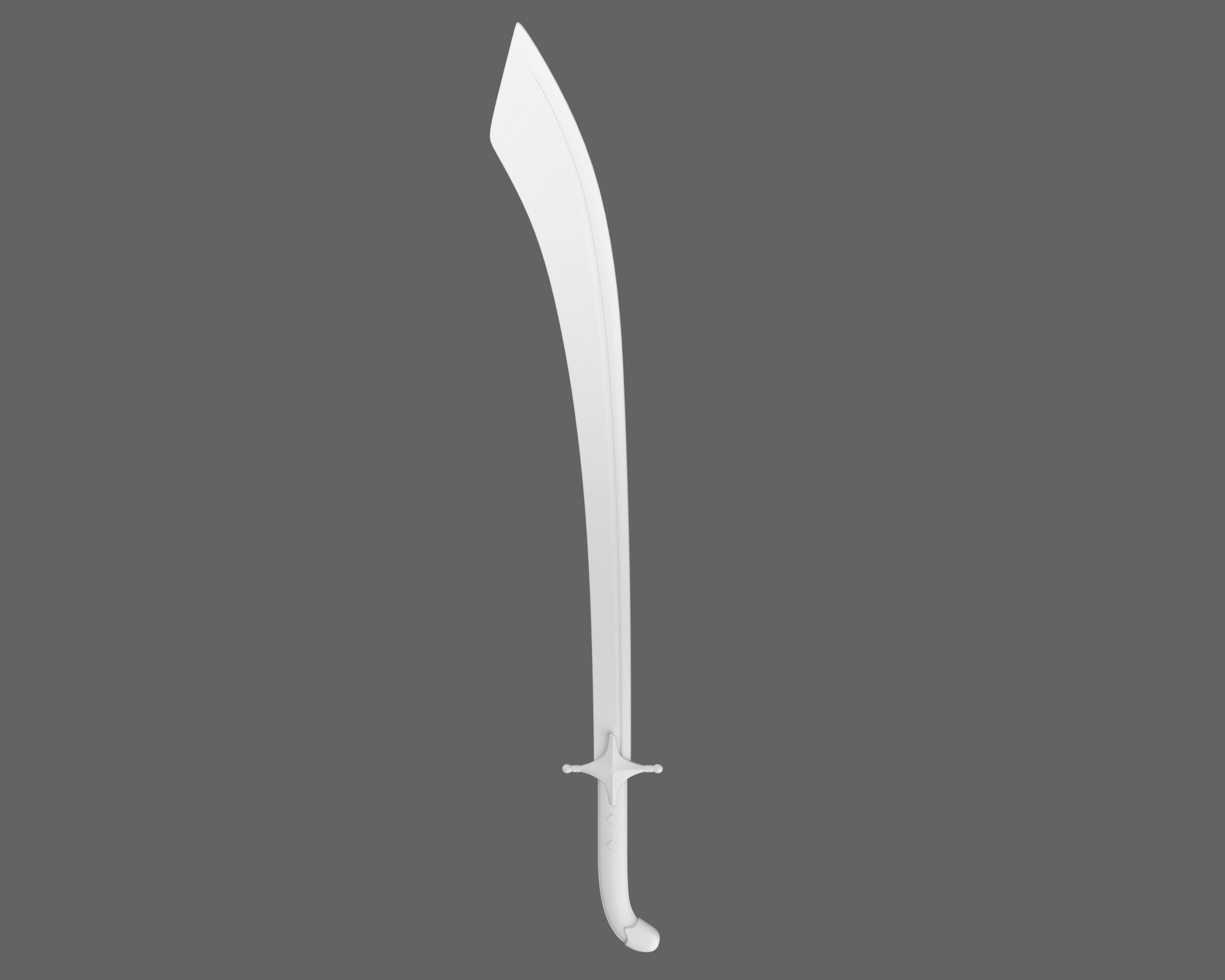 Ancient Indo Persian Scimitar Low-poly 3D model_6