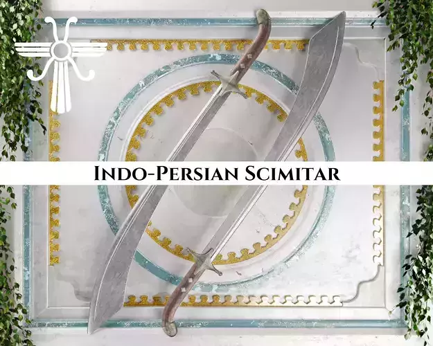 Ancient Indo Persian Scimitar Low-poly 3D model