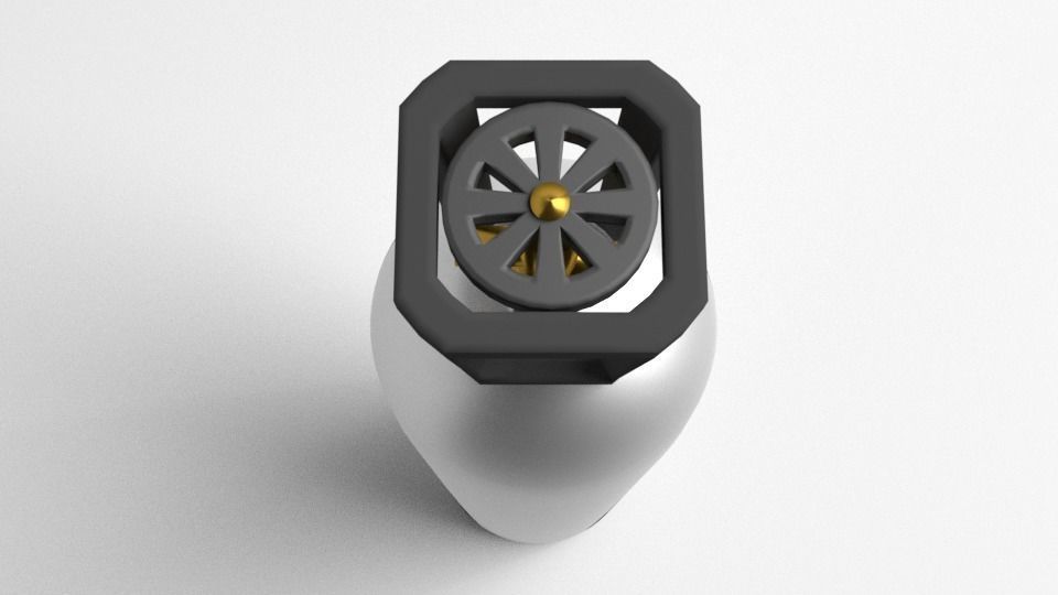 Gas Tank Cylinder 20 Pound 3D model_2