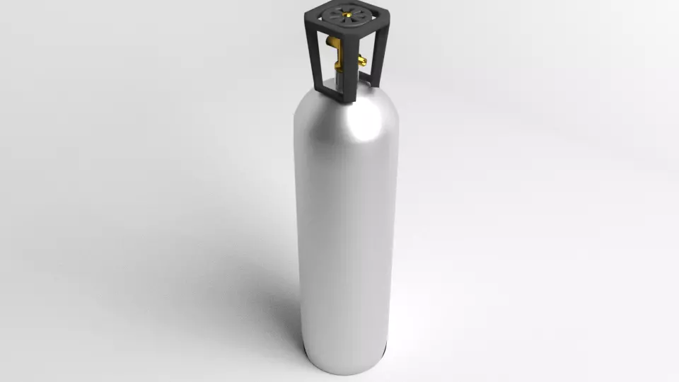 Gas Tank Cylinder 20 Pound 3D model_0