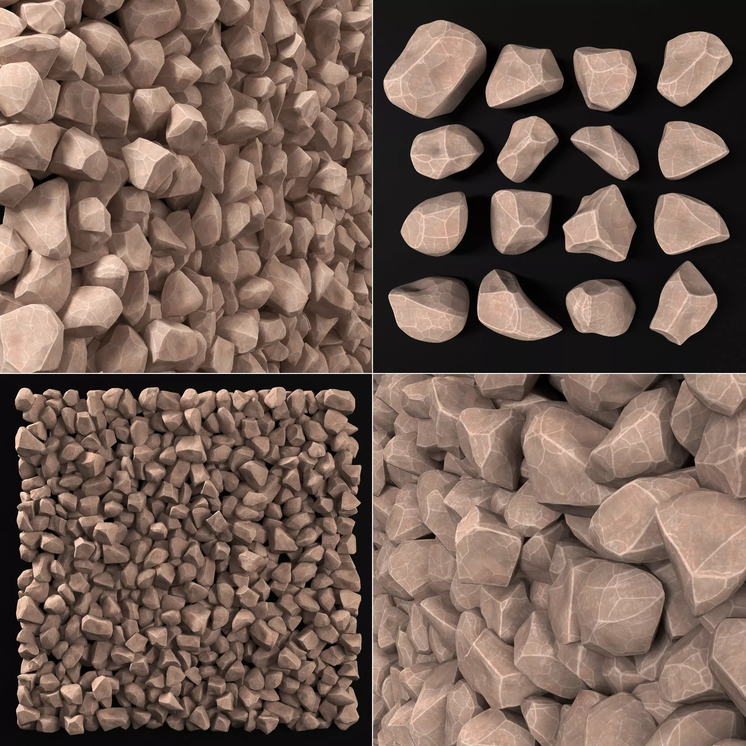 Rock smooth river stone n1 3D model