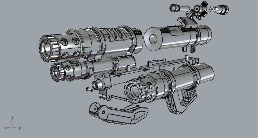 Star Wars Battlefront II G125 projectile launcher  3D print model_9