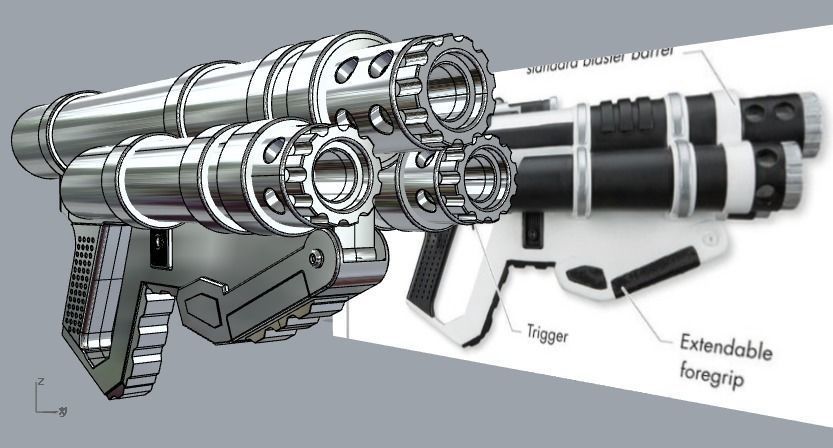 Star Wars Battlefront II G125 projectile launcher  3D print model_3