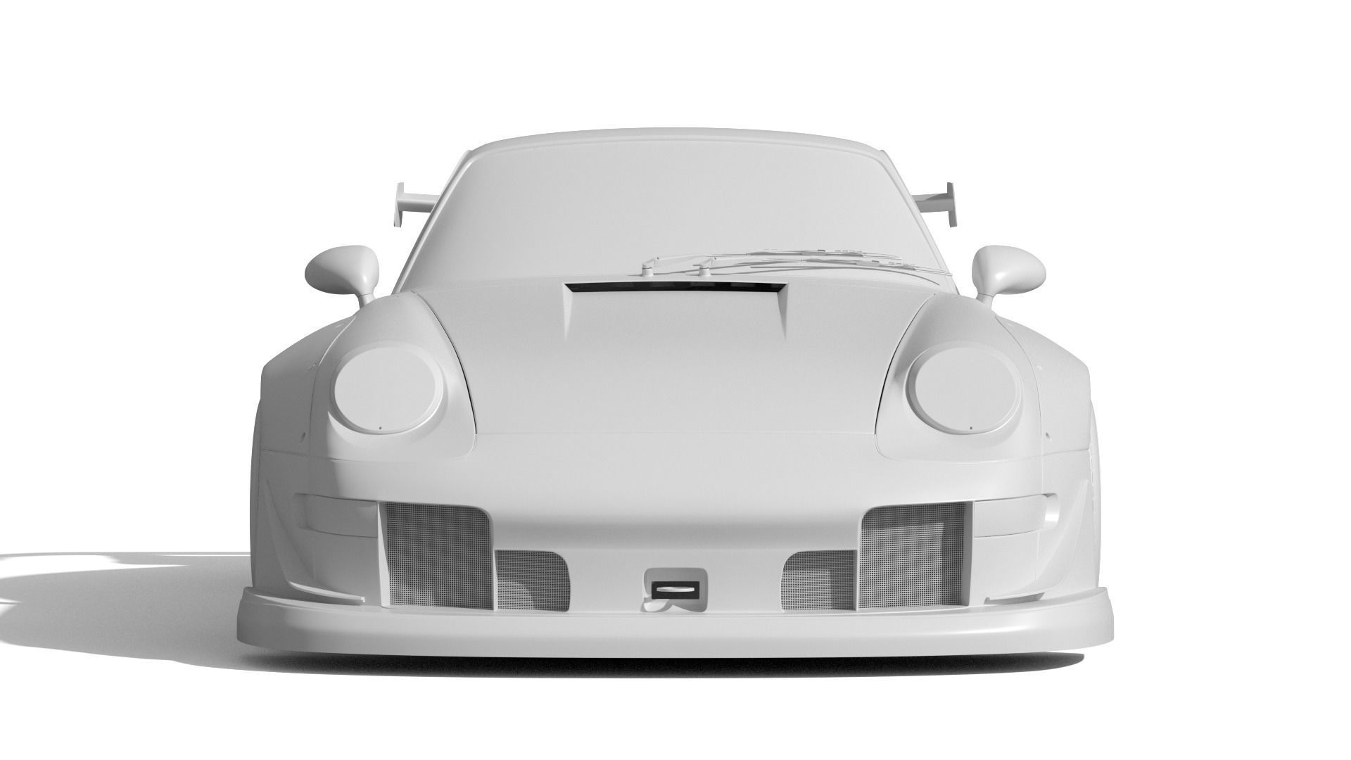 Porsche 993 RWB exposed twin turbo 3D model_12