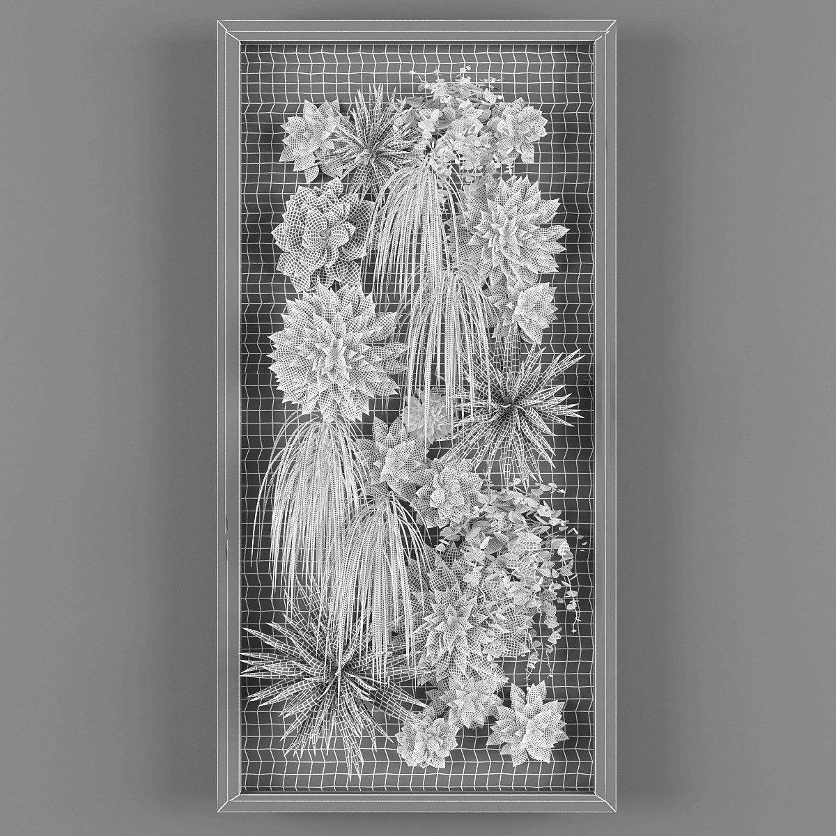 Vertical garden 60 Low-poly 3D model_2