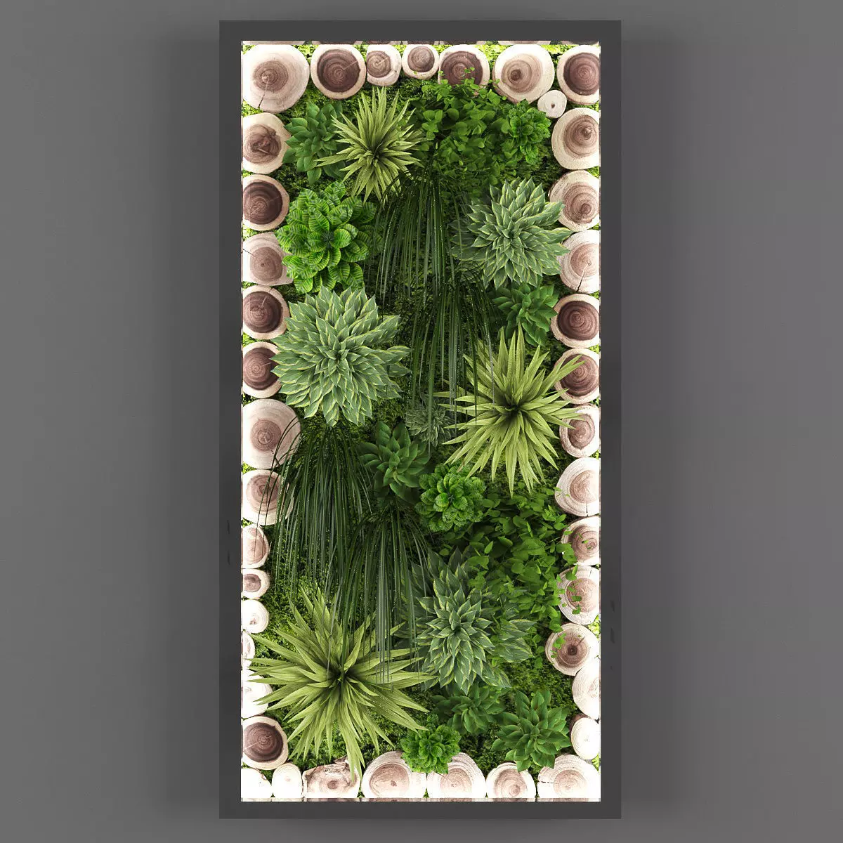 Vertical garden 60 Low-poly 3D model_0