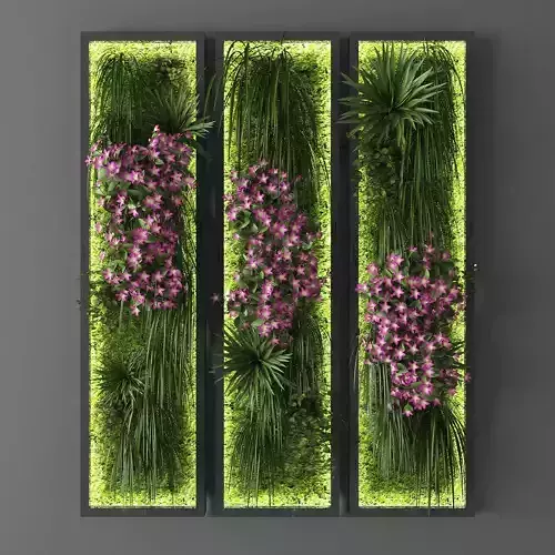 Vertical garden 63 Low-poly 3D model