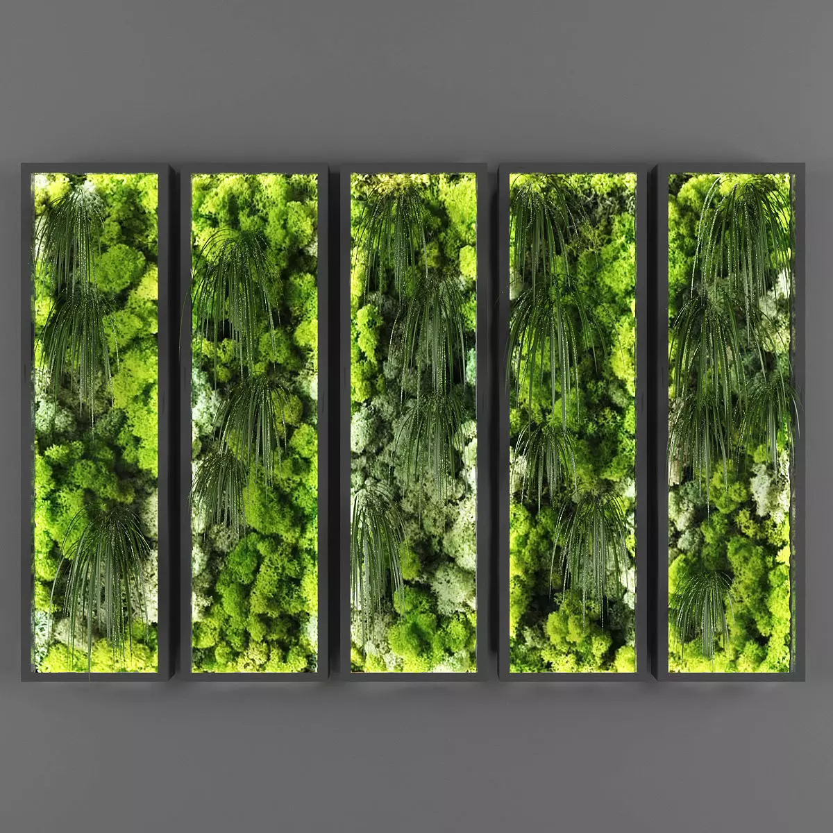 Vertical garden 64 Low-poly 3D model_0