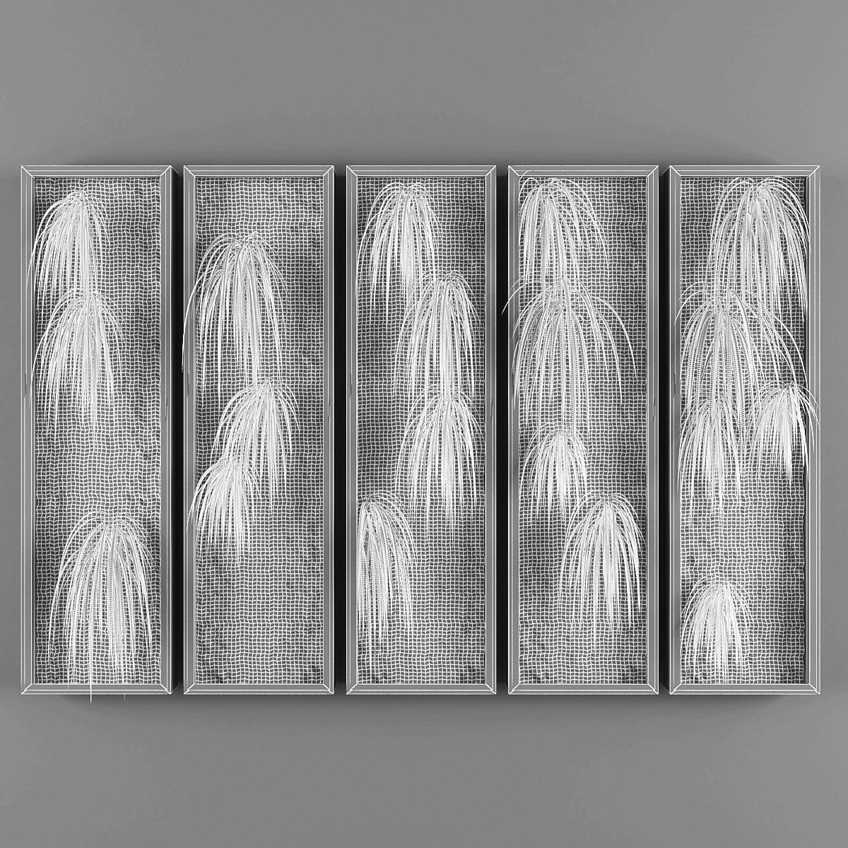 Vertical garden 64 Low-poly 3D model_1