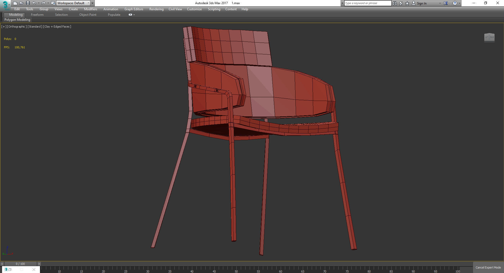 Strike 829 Armchair 3d model Low-poly 3D model_3