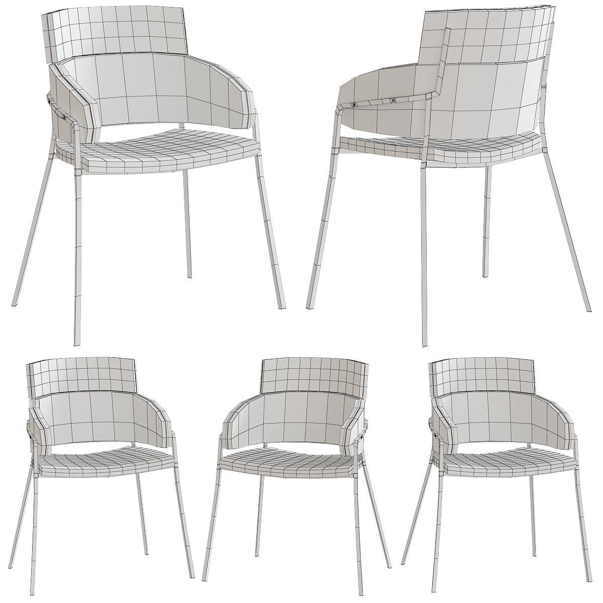 Strike 829 Armchair 3d model Low-poly 3D model_1